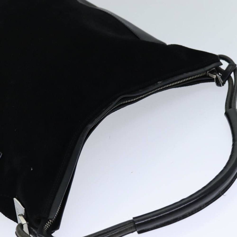 GUCCI Shoulder Bag Suede Black 001 3770 Auth 76389 - Picture 6 of 16